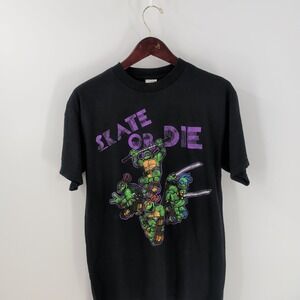 Alstyle Teenage Mutant Ninja Turtles Skate or Die Graphic T-Shirt Black Size M